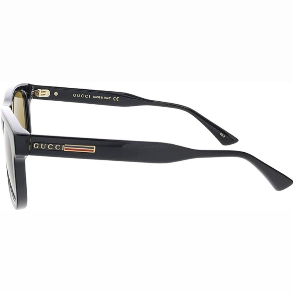 NEW AUTHENTIC GUCCI BLACK YELLOW SUNGLASSES GUCCI MEN SUNGLASSES - Picture 4 of 6
